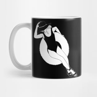 Lady in black hat Mug